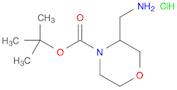 4-Morpholinecarboxylic acid, 3-(aminomethyl)-, 1,1-dimethylethyl ester, hydrochloride (1:1)