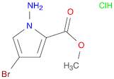 1H-Pyrrole-2-carboxylic acid, 1-amino-4-bromo-, methyl ester, hydrochloride (1:1)