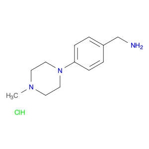 Benzenemethanamine, 4-(4-methyl-1-piperazinyl)-, hydrochloride (1:1)