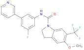 1H-Indole-1-carboxamide, N-[3-fluoro-5-(3-pyridinyl)phenyl]-2,3-dihydro-5-methoxy-6-(trifluorometh…