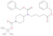 1-Piperidinecarboxylic acid, 4-[[5-oxo-5-(phenylmethoxy)pentyl][(phenylmethoxy)carbonyl]amino]-,...