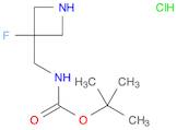 Carbamic acid, N-[(3-fluoro-3-azetidinyl)methyl]-, 1,1-dimethylethyl ester, hydrochloride (1:1)