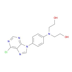 Ethanol, 2,2'-[[p-(6-chloro-9H-purin-9-yl)phenyl]imino]di- (8CI)