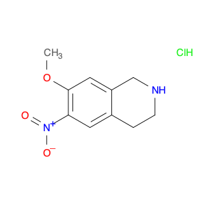 Isoquinoline, 1,2,3,4-tetrahydro-7-methoxy-6-nitro-, hydrochloride (1:1)