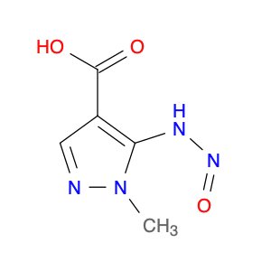 1H-Pyrazole-4-carboxylic acid, 1-methyl-5-(nitrosoamino)-