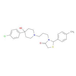 4-Thiazolidinone, 3-[3-[4-(4-chlorophenyl)-4-hydroxy-1-piperidinyl]propyl]-2-(4-methylphenyl)-