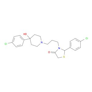 4-Thiazolidinone, 2-(4-chlorophenyl)-3-[3-[4-(4-chlorophenyl)-4-hydroxy-1-piperidinyl]propyl]-