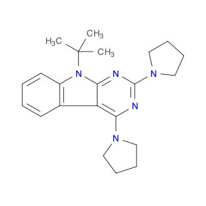9H-Pyrimido[4,5-b]indole, 9-(1,1-dimethylethyl)-2,4-di-1-pyrrolidinyl-