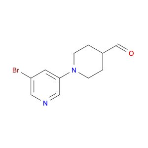 1-(5-Bromopyridin-3-yl)piperidine-4-carbaldehyde