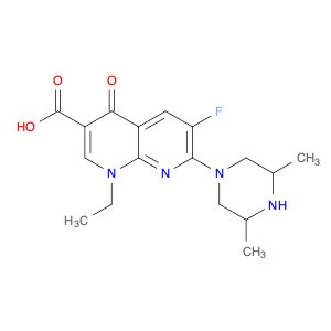 1,8-Naphthyridine-3-carboxylic acid, 7-(3,5-dimethyl-1-piperazinyl)-1-ethyl-6-fluoro-1,4-dihydro-4…