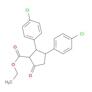 Cyclopentanecarboxylic acid, 2,3-bis(4-chlorophenyl)-5-oxo-, ethyl ester