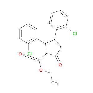Cyclopentanecarboxylic acid, 2,3-bis(2-chlorophenyl)-5-oxo-, ethyl ester