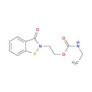 Carbamic acid, ethyl-, 2-(3-oxo-1,2-benzisothiazol-2(3H)-yl)ethyl ester (9CI)