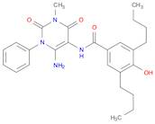 Benzamide, N-(6-amino-1,2,3,4-tetrahydro-3-methyl-2,4-dioxo-1-phenyl-5-pyrimidinyl)-3,5-dibutyl-4-…