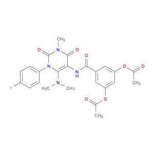 5-((6-(Dimethylamino)-1-(4-fluorophenyl)-3-methyl-2,4-dioxo-1,2,3,4-tetrahydropyrimidin-5-yl)carba…