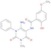 Benzamide, N-(6-amino-1,2,3,4-tetrahydro-3-methyl-2,4-dioxo-1-phenyl-5-pyrimidinyl)-2-hydroxy-5-...