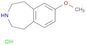 1H-3-Benzazepine, 2,3,4,5-tetrahydro-7-methoxy-, hydrochloride (1:1)