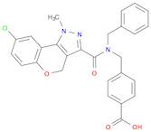 Benzoic acid, 4-[[[(8-chloro-1,4-dihydro-1-methyl[1]benzopyrano[4,3-c]pyrazol-3-yl)carbonyl](phe...