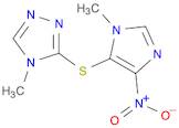 4H-1,2,4-Triazole, 4-methyl-3-[(1-methyl-4-nitro-1H-imidazol-5-yl)thio]-