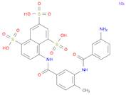 1,3,5-Naphthalenetrisulfonic acid, 8-[[3-[(3-aminobenzoyl)amino]-4-methylbenzoyl]amino]-, sodium s…