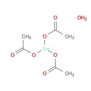 Acetic acid, samarium(3+) salt, hydrate (2:7) (8CI,9CI)