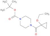 1-Piperazinecarboxylic acid, 4-[(1-ethoxycyclopropyl)carbonyl]-, 1,1-dimethylethyl ester