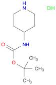 Carbamic acid, N-4-piperidinyl-, 1,1-dimethylethyl ester, hydrochloride (1:1)