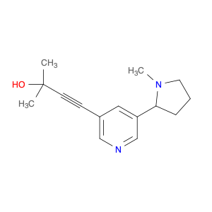 3-Butyn-2-ol, 2-methyl-4-[5-(1-methyl-2-pyrrolidinyl)-3-pyridinyl]-