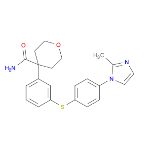 2H-Pyran-4-carboxamide, tetrahydro-4-[3-[[4-(2-methyl-1H-imidazol-1-yl)phenyl]thio]phenyl]-