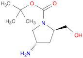 1-Pyrrolidinecarboxylic acid, 4-amino-2-(hydroxymethyl)-, 1,1-dimethylethyl ester, (2R,4S)-