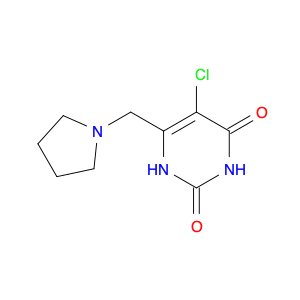 2,4(1H,3H)-Pyrimidinedione, 5-chloro-6-(1-pyrrolidinylmethyl)-