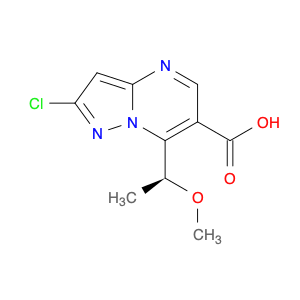 Pyrazolo[1,5-a]pyrimidine-6-carboxylic acid, 2-chloro-7-[(1S)-1-methoxyethyl]-