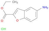 2-Benzofurancarboxylic acid, 5-amino-, ethyl ester, hydrochloride (1:1)