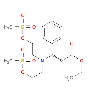 2-Propenoic acid, 3-[bis[2-[(methylsulfonyl)oxy]ethyl]amino]-3-phenyl-, ethyl ester