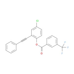Benzoic acid, 3-(trifluoromethyl)-, 4-chloro-2-(2-phenylethynyl)phenyl ester