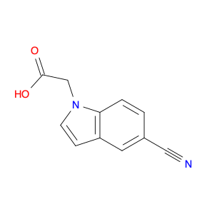 1H-Indole-1-acetic acid, 5-cyano-