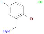 Benzenemethanamine, 2-bromo-5-fluoro-, hydrochloride (1:1)