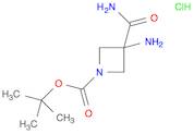 1-Azetidinecarboxylic acid, 3-amino-3-(aminocarbonyl)-, 1,1-dimethylethyl ester, hydrochloride (1:…