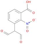 Benzoic acid, 3-(1-formyl-2-oxoethyl)-2-nitro-