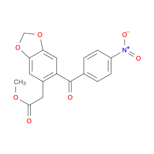 1,3-Benzodioxole-5-acetic acid, 6-(4-nitrobenzoyl)-, methyl ester