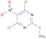 Pyrimidine, 4,6-dichloro-2-(methylthio)-5-nitro-