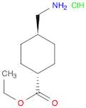 Cyclohexanecarboxylic acid, 4-(aminomethyl)-, ethyl ester, hydrochloride (1:1), trans-