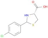 4-Thiazolidinecarboxylic acid, 2-(4-chlorophenyl)-, (4R)-