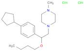 Piperazine, 1-[2-butoxy-2-(4-cyclopentylphenyl)ethyl]-4-methyl-, hydrochloride (1:2)