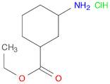 Cyclohexanecarboxylic acid, 3-amino-, ethyl ester, hydrochloride (1:1)