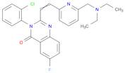 4(3H)-Quinazolinone, 3-(2-chlorophenyl)-2-[2-[6-[(diethylamino)methyl]-2-pyridinyl]ethenyl]-6-fluo…