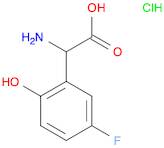 Benzeneacetic acid, α-amino-5-fluoro-2-hydroxy-, hydrochloride (1:1)