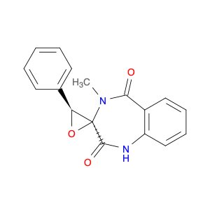 Spiro[3H-1,4-benzodiazepine-3,2'-oxirane]-2,5(1H,4H)-dione, 4-methyl-3'-phenyl-, (2'R,3'S)-rel-(-)-