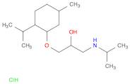 2-Propanol, 1-[(1-methylethyl)amino]-3-[[5-methyl-2-(1-methylethyl)cyclohexyl]oxy]-, hydrochloride…