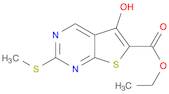 Thieno[2,3-d]pyrimidine-6-carboxylic acid, 5-hydroxy-2-(methylthio)-, ethyl ester